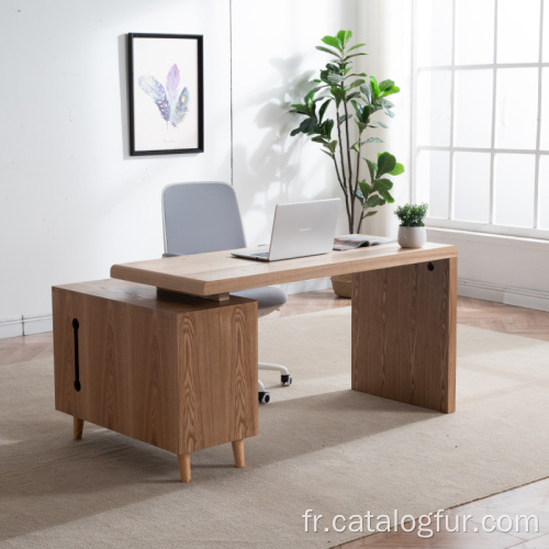 Bureau d&#39;ordinateur en bois de salle d&#39;étude moderne